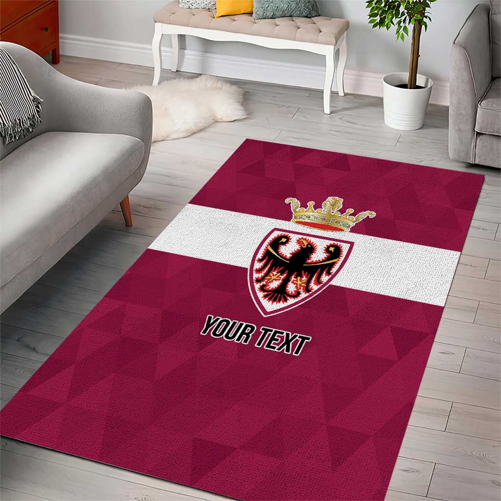Personalized Italy Provincia Autonoma di Trento Area Rug Inspiration Flags Style