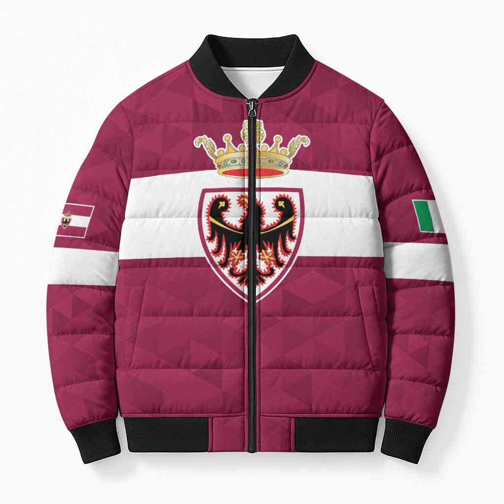 Personalized Italy Provincia Autonoma di Trento Bomber Puffer Jacket Inspiration Flags Style - Wonder Print Shop