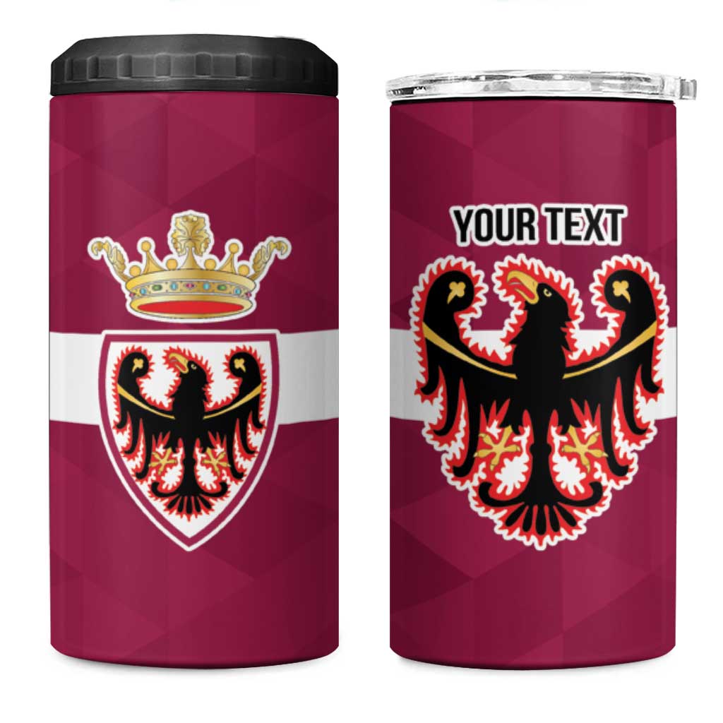 Personalized Italy Provincia Autonoma di Trento 4 in 1 Can Cooler Tumbler Inspiration Flags Style