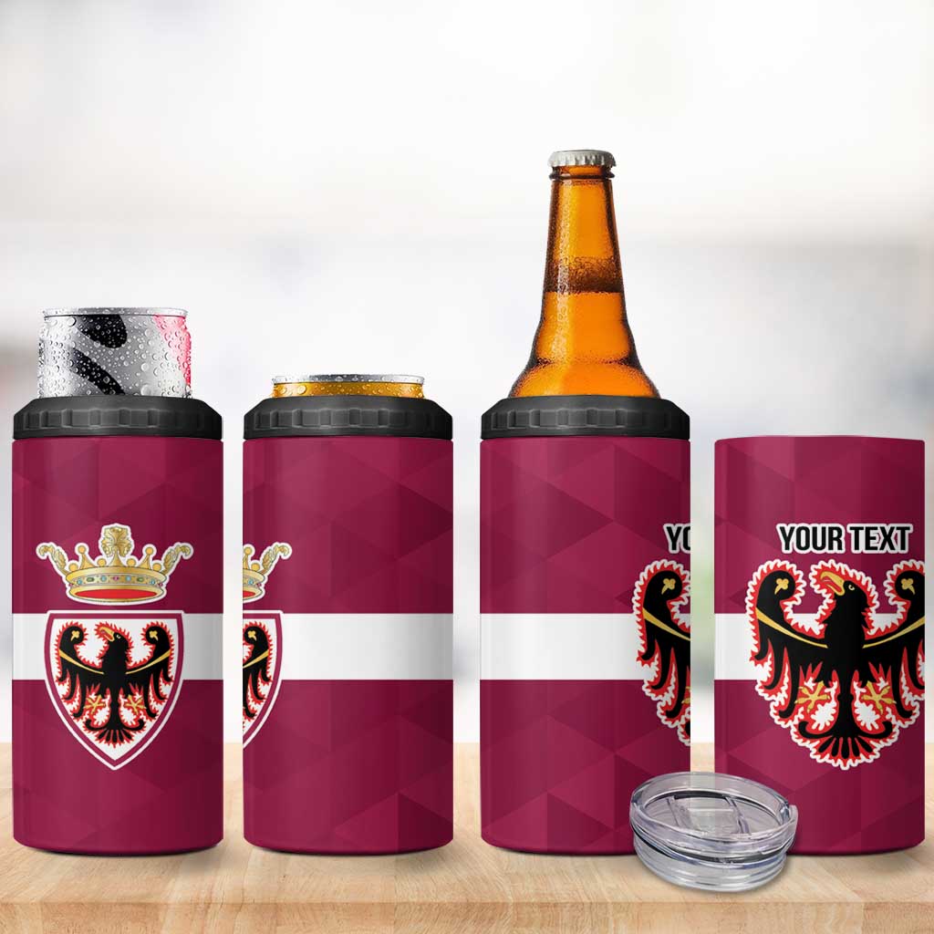 Personalized Italy Provincia Autonoma di Trento 4 in 1 Can Cooler Tumbler Inspiration Flags Style