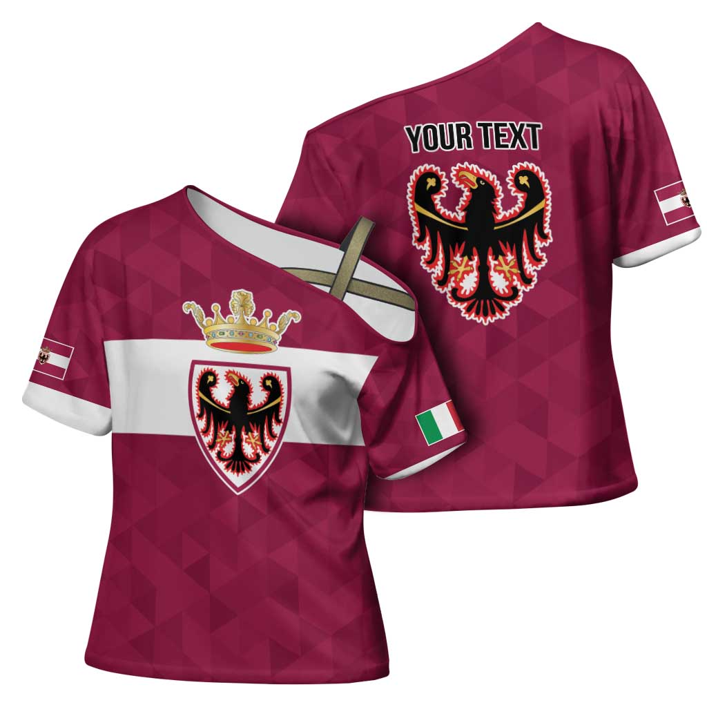 Personalized Italy Provincia Autonoma di Trento Cross Shoulder Shirt Inspiration Flags Style - Wonder Print Shop