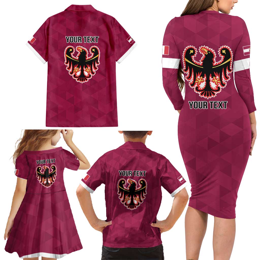 Personalized Italy Provincia Autonoma di Trento Family Matching Long Sleeve Bodycon Dress and Hawaiian Shirt Inspiration Flags Style