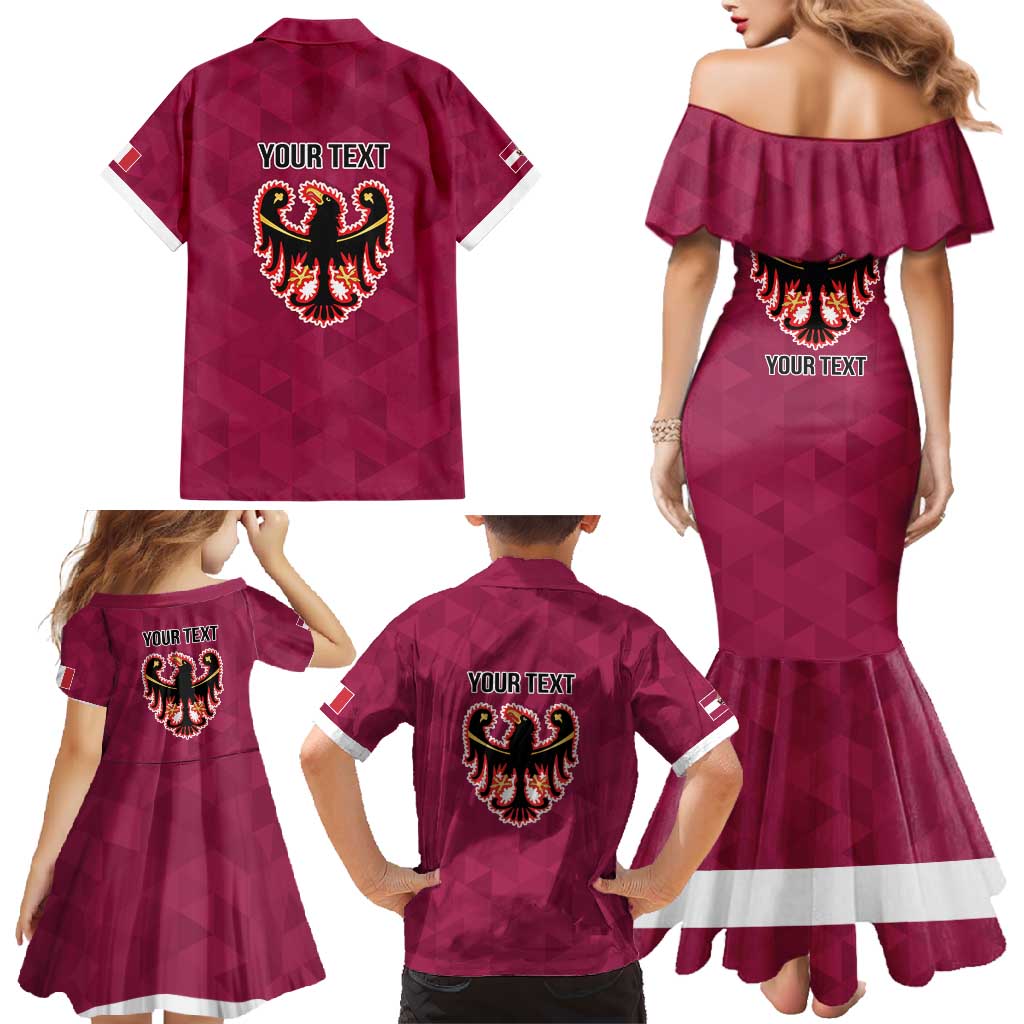 Personalized Italy Provincia Autonoma di Trento Family Matching Mermaid Dress and Hawaiian Shirt Inspiration Flags Style