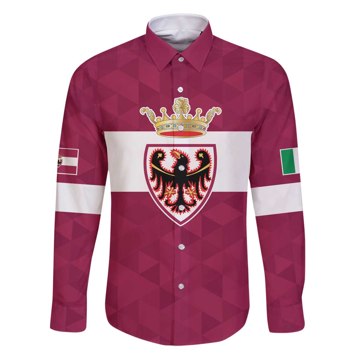 Personalized Italy Provincia Autonoma di Trento Family Matching Off The Shoulder Long Sleeve Dress and Hawaiian Shirt Inspiration Flags Style