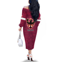 Personalized Italy Provincia Autonoma di Trento Family Matching Off The Shoulder Long Sleeve Dress and Hawaiian Shirt Inspiration Flags Style