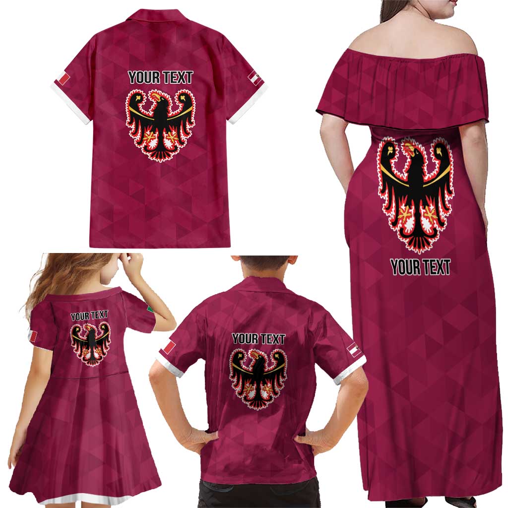 Personalized Italy Provincia Autonoma di Trento Family Matching Off Shoulder Maxi Dress and Hawaiian Shirt Inspiration Flags Style