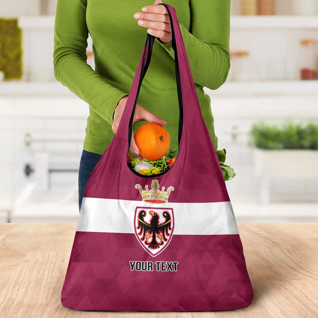 Personalized Italy Provincia Autonoma di Trento Grocery Bag Inspiration Flags Style