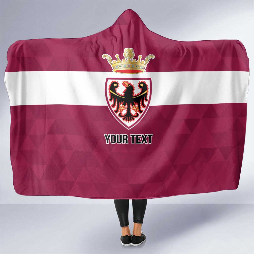 Personalized Italy Provincia Autonoma di Trento Hooded Blanket Inspiration Flags Style