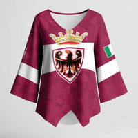 Personalized Italy Provincia Autonoma di Trento Kimono Sleeve Blouse Inspiration Flags Style - Wonder Print Shop