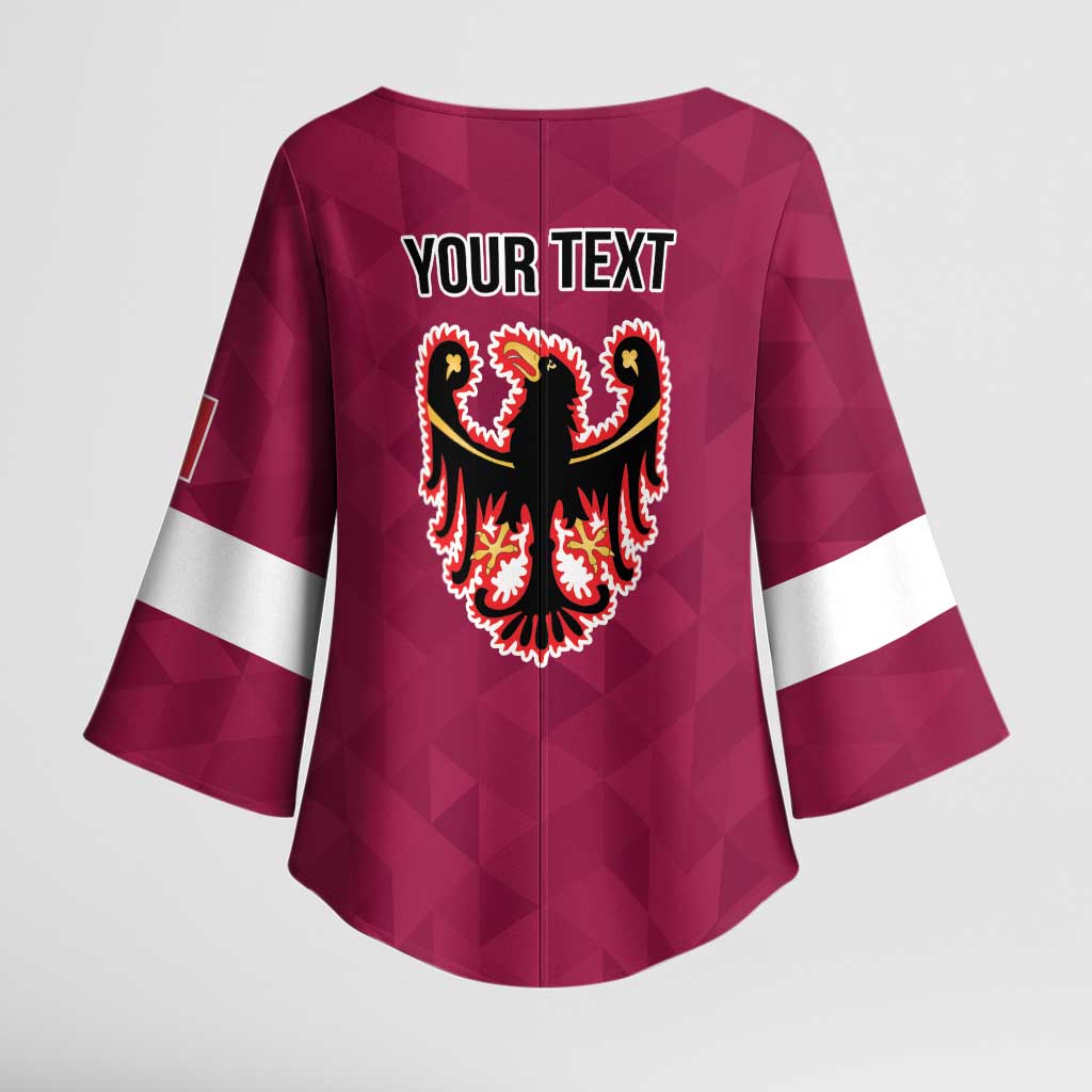 Personalized Italy Provincia Autonoma di Trento Kimono Sleeve Blouse Inspiration Flags Style - Wonder Print Shop