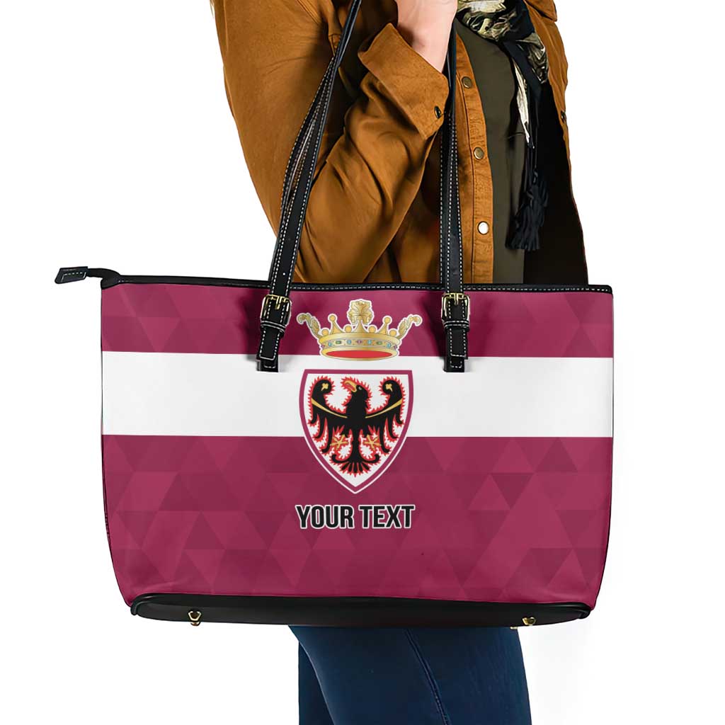 Personalized Italy Provincia Autonoma di Trento Leather Tote Bag Inspiration Flags Style