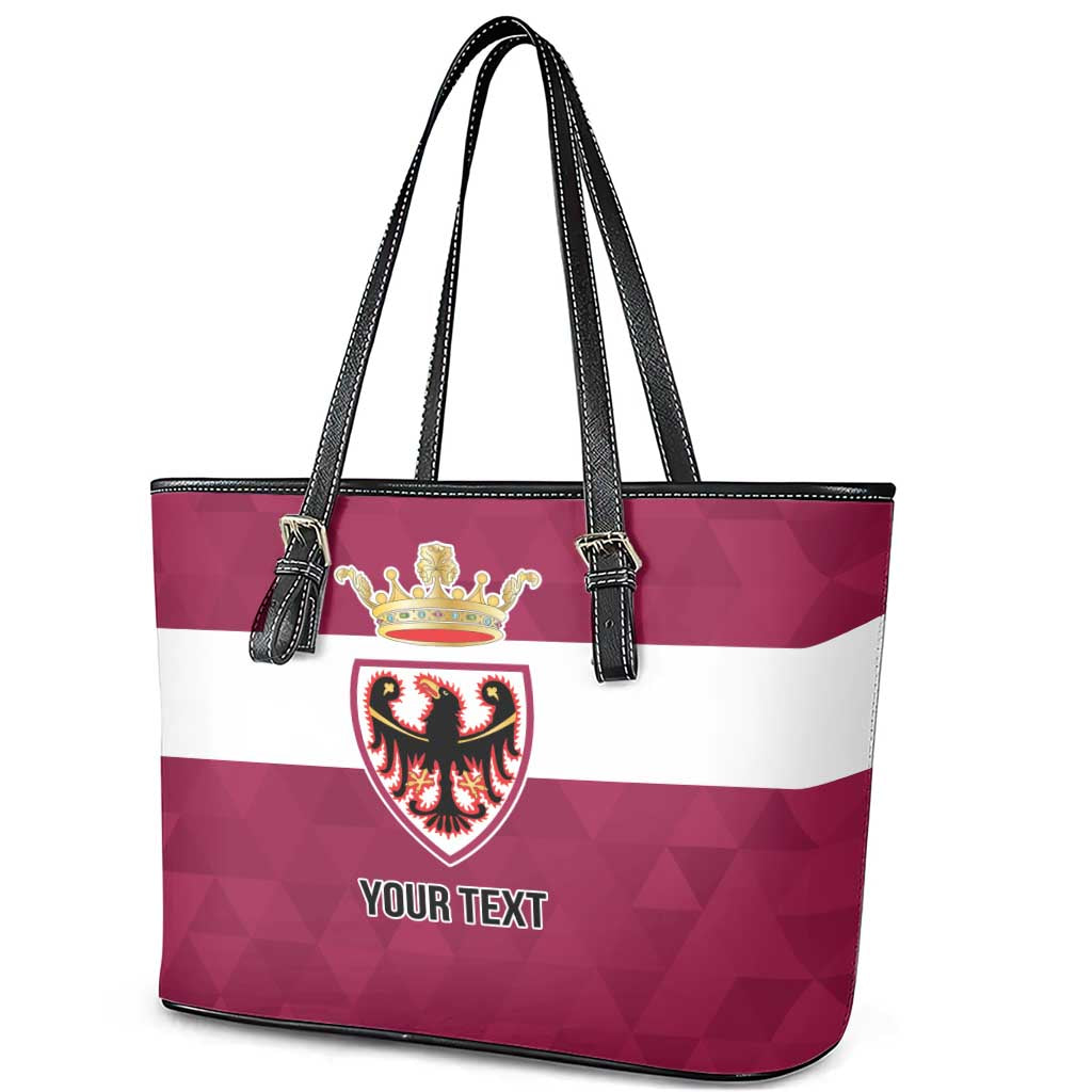 Personalized Italy Provincia Autonoma di Trento Leather Tote Bag Inspiration Flags Style