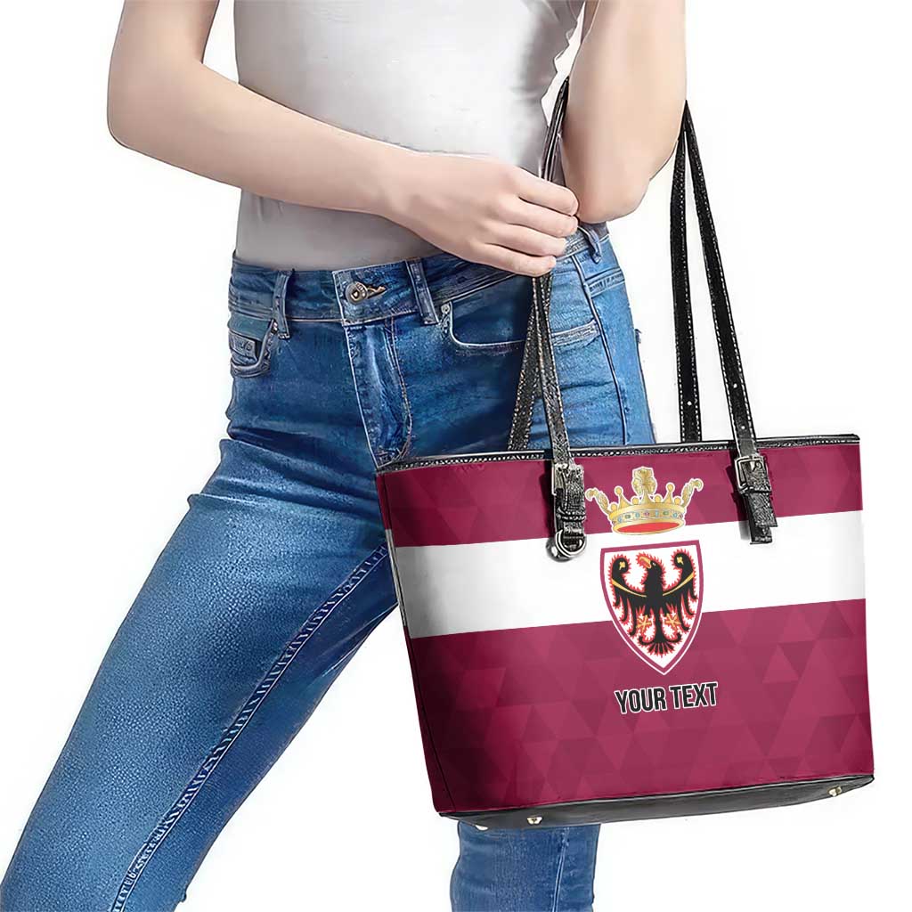 Personalized Italy Provincia Autonoma di Trento Leather Tote Bag Inspiration Flags Style