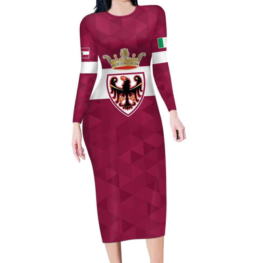 Personalized Italy Provincia Autonoma di Trento Long Sleeve Bodycon Dress Inspiration Flags Style
