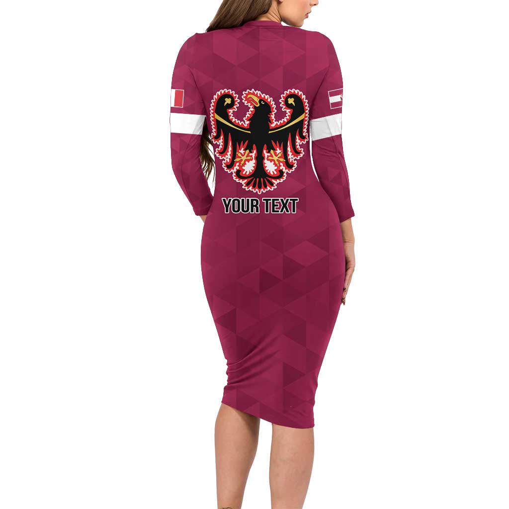 Personalized Italy Provincia Autonoma di Trento Long Sleeve Bodycon Dress Inspiration Flags Style