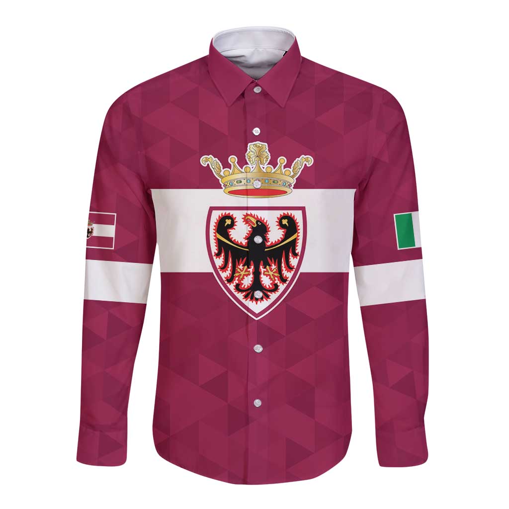 Personalized Italy Provincia Autonoma di Trento Long Sleeve Button Shirt Inspiration Flags Style