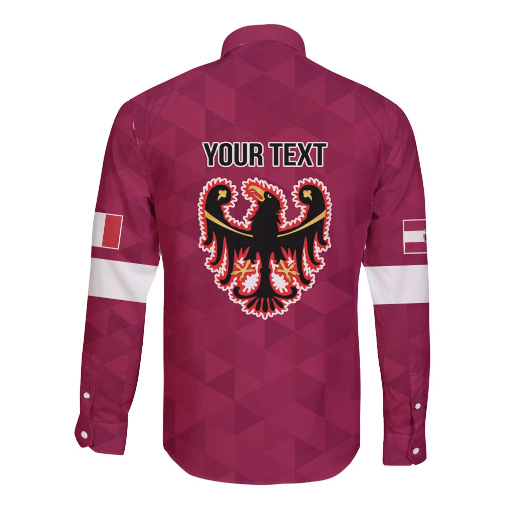 Personalized Italy Provincia Autonoma di Trento Long Sleeve Button Shirt Inspiration Flags Style