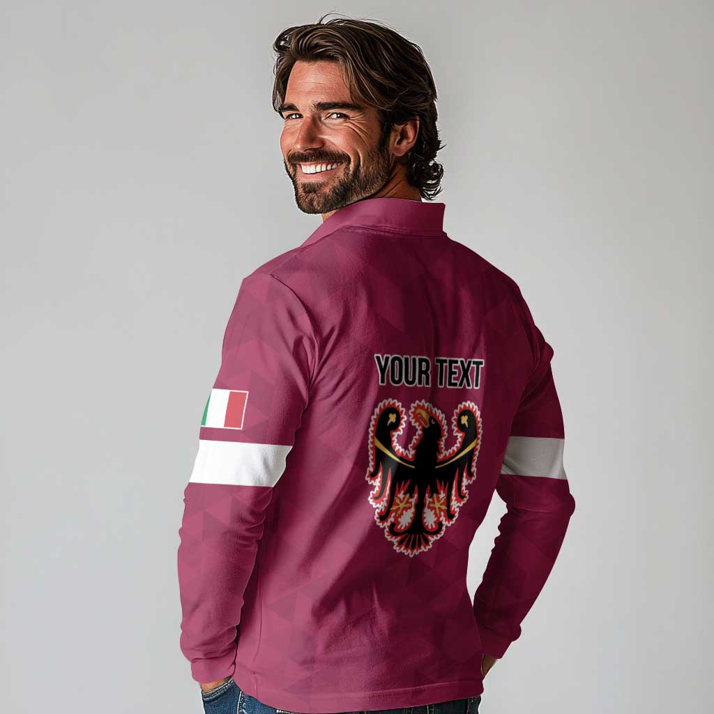 Personalized Italy Provincia Autonoma di Trento Long Sleeve Polo Shirt Inspiration Flags Style