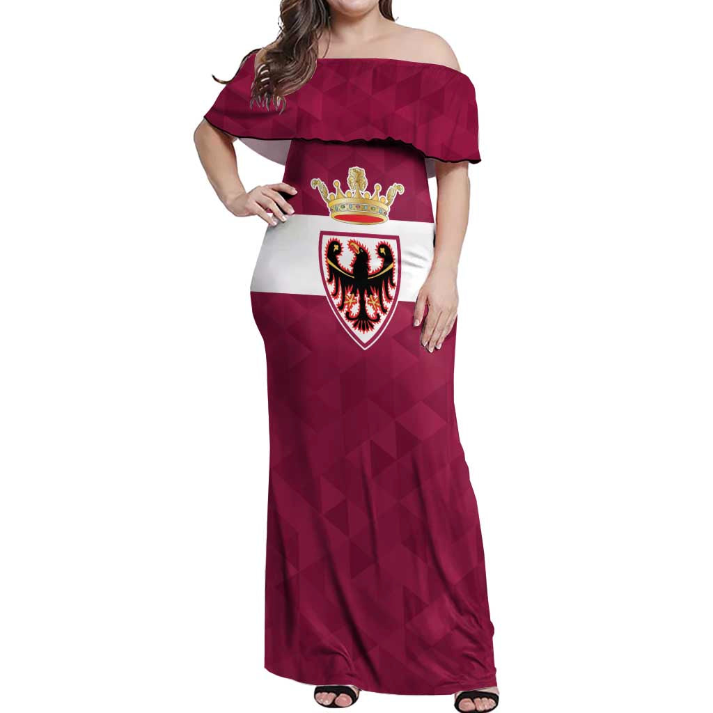 Personalized Italy Provincia Autonoma di Trento Off Shoulder Maxi Dress Inspiration Flags Style