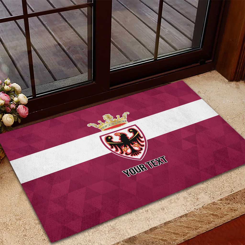 Personalized Italy Provincia Autonoma di Trento Rubber Doormat Inspiration Flags Style