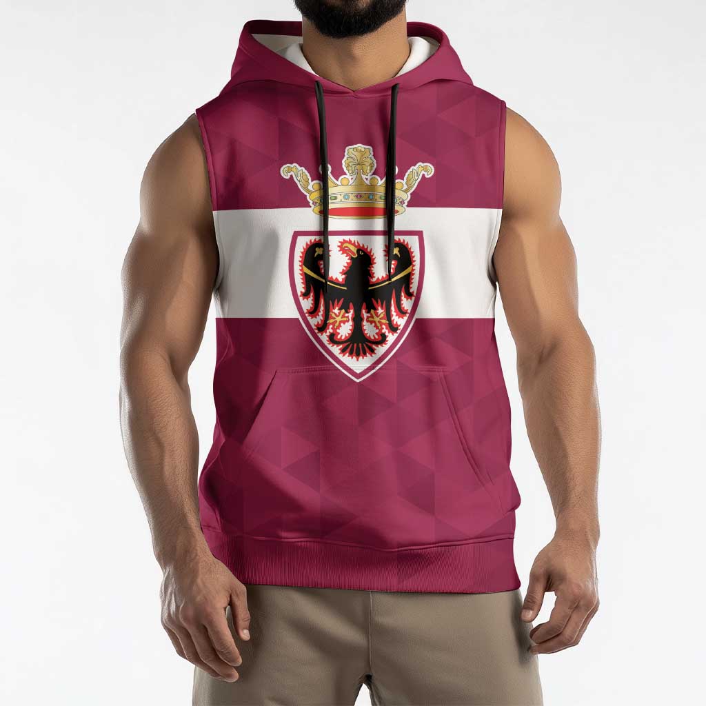 Personalized Italy Provincia Autonoma di Trento Sleeveless Hoodie Inspiration Flags Style - Wonder Print Shop