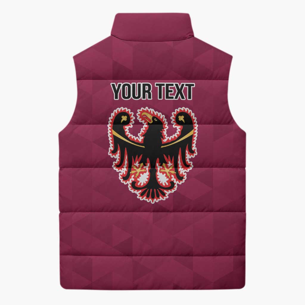Personalized Italy Provincia Autonoma di Trento Sleeveless Puffer Jacket Inspiration Flags Style - Wonder Print Shop