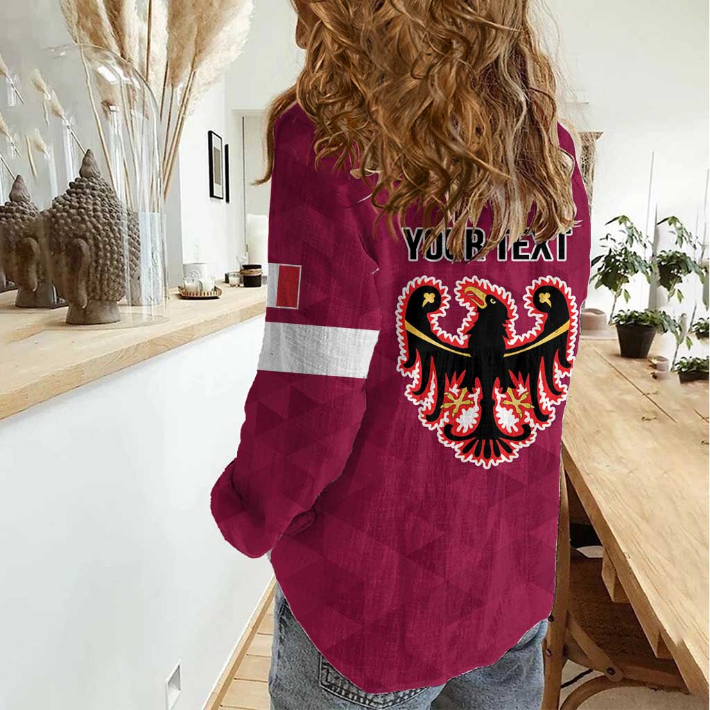 Personalized Italy Provincia Autonoma di Trento Women Casual Shirt Inspiration Flags Style