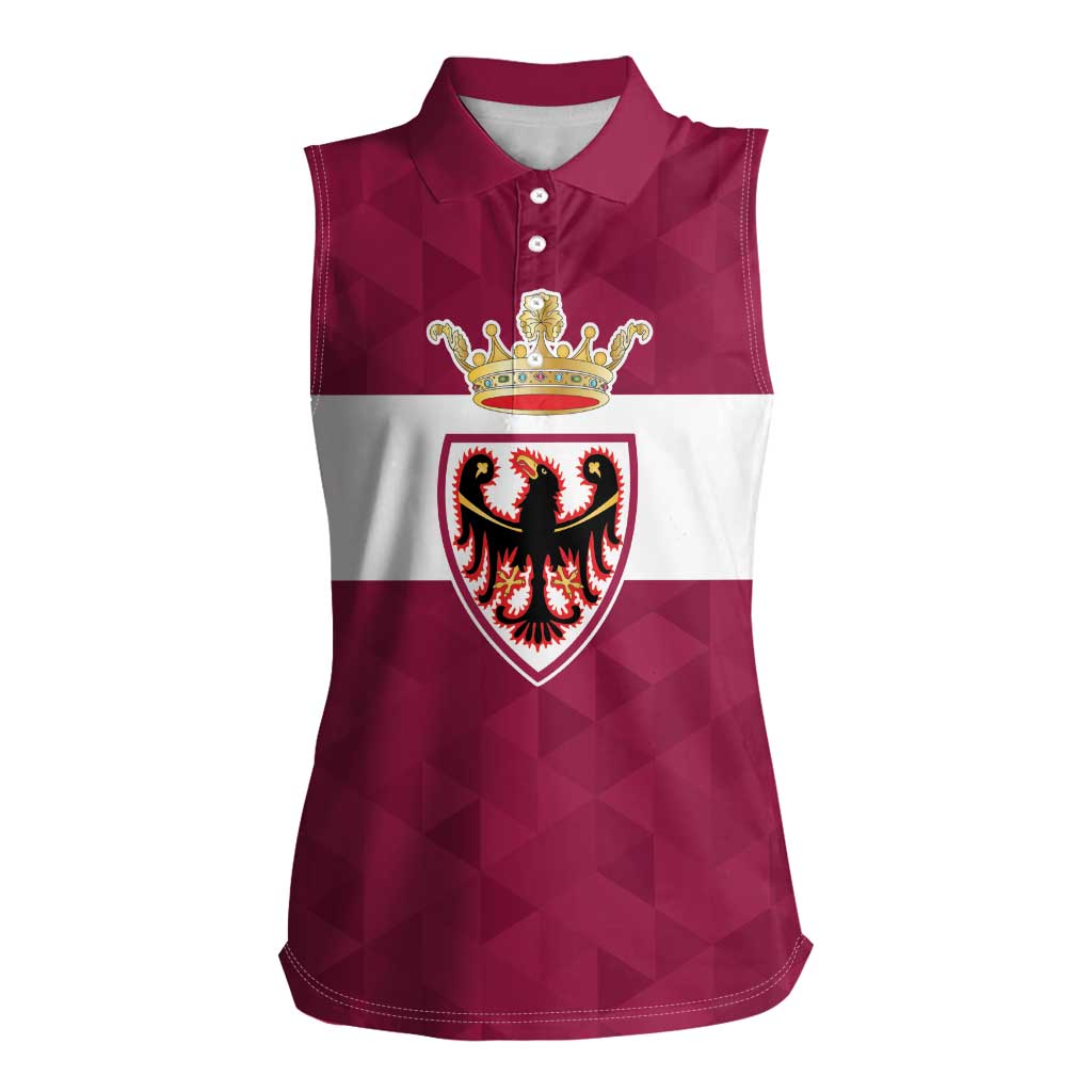 Personalized Italy Provincia Autonoma di Trento Women Sleeveless Polo Shirt Inspiration Flags Style