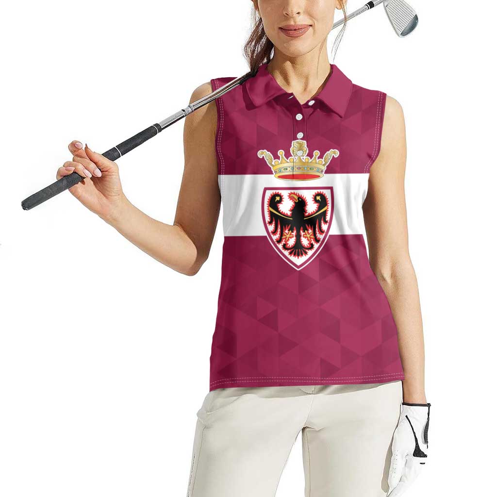 Personalized Italy Provincia Autonoma di Trento Women Sleeveless Polo Shirt Inspiration Flags Style
