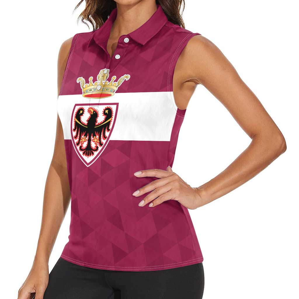 Personalized Italy Provincia Autonoma di Trento Women Sleeveless Polo Shirt Inspiration Flags Style
