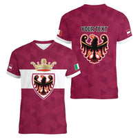 Personalized Italy Provincia Autonoma di Trento Women V-Neck T-Shirt Inspiration Flags Style