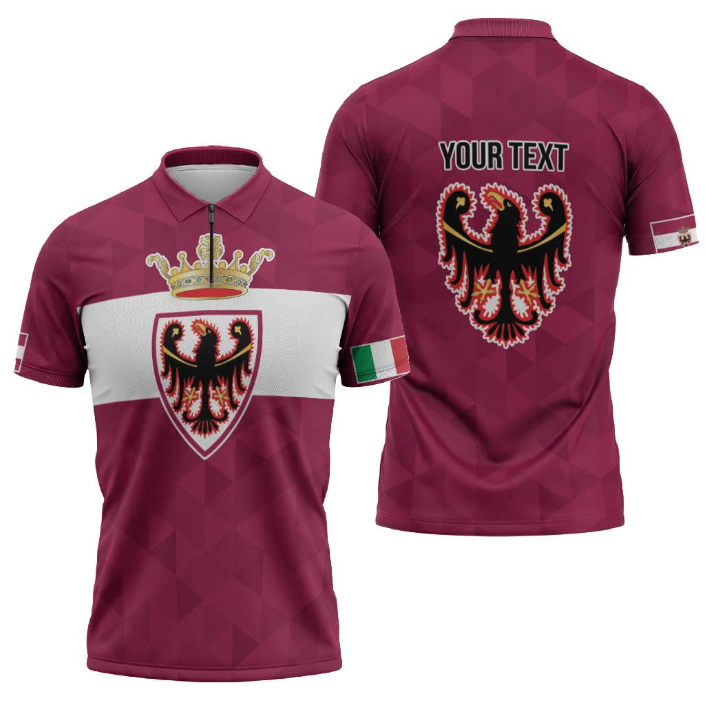 Personalized Italy Provincia Autonoma di Trento Zipper Polo Shirt Inspiration Flags Style - Wonder Print Shop