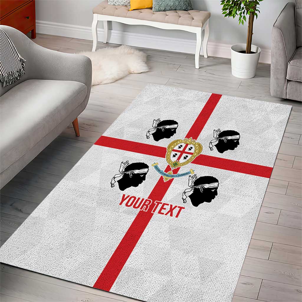 Personalized Italy Sardinia Area Rug Inspiration Flags Style