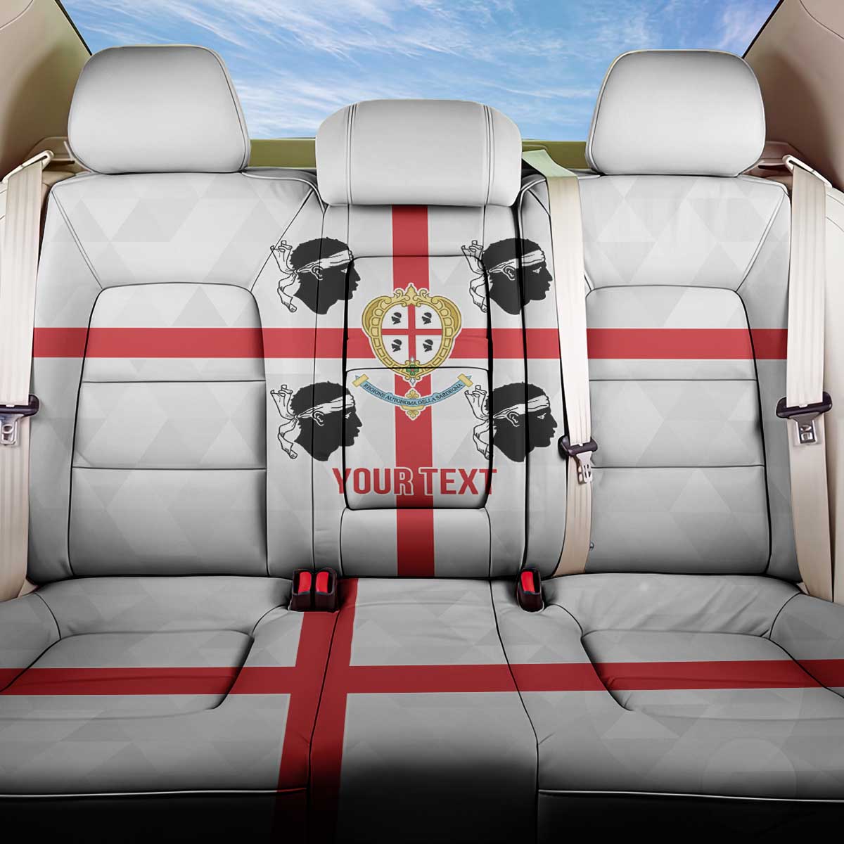 Personalized Italy Sardinia Back Car Seat Cover Inspiration Flags Style
