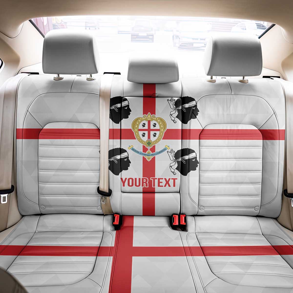 Personalized Italy Sardinia Back Car Seat Cover Inspiration Flags Style