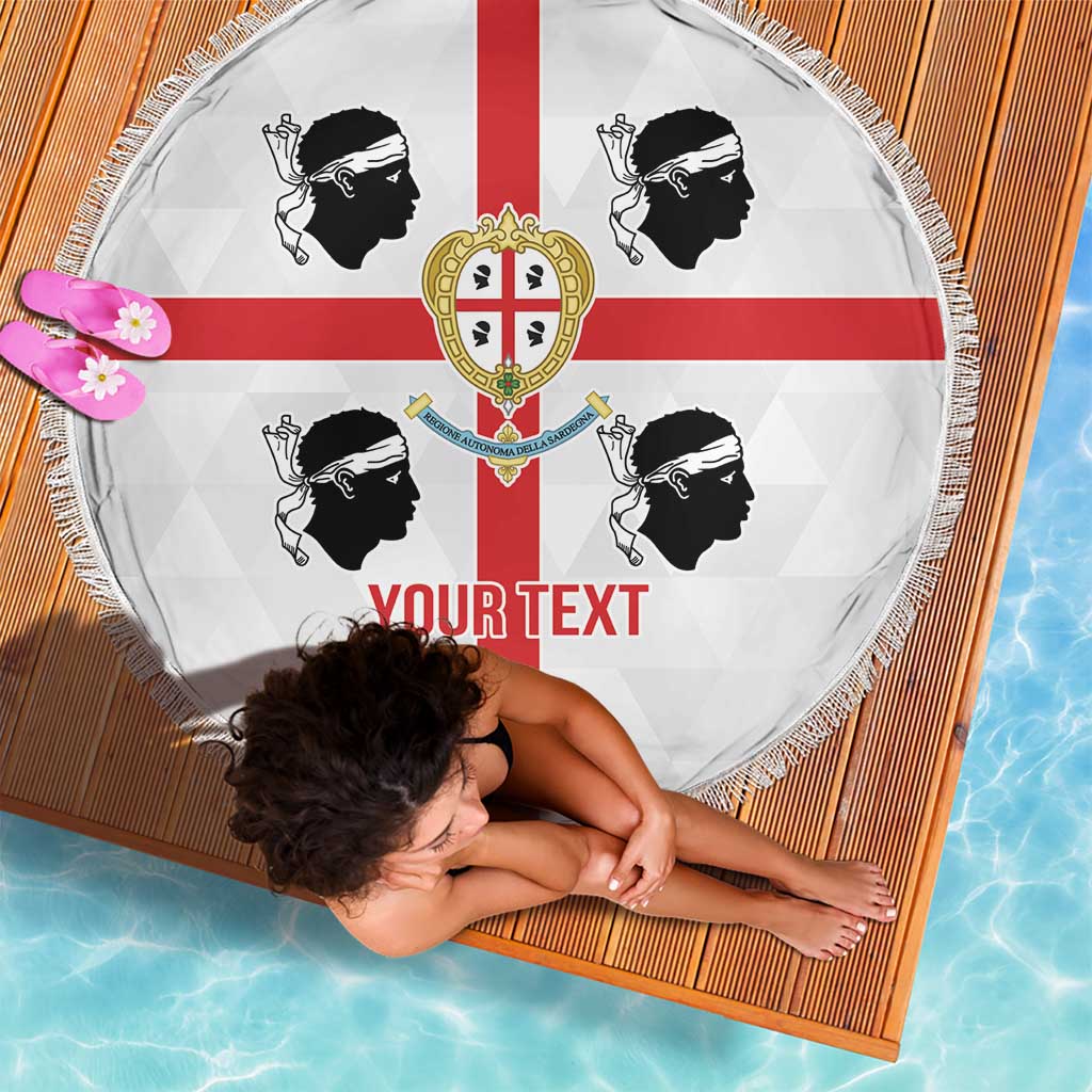 Personalized Italy Sardinia Beach Blanket Inspiration Flags Style