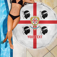 Personalized Italy Sardinia Beach Blanket Inspiration Flags Style