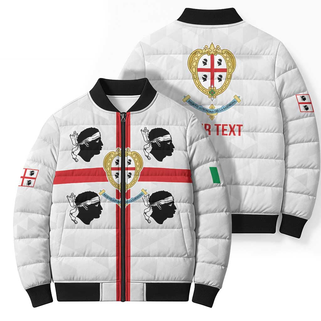 Personalized Italy Sardinia Bomber Puffer Jacket Inspiration Flags Style - Wonder Print Shop