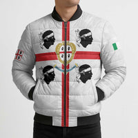 Personalized Italy Sardinia Bomber Puffer Jacket Inspiration Flags Style - Wonder Print Shop