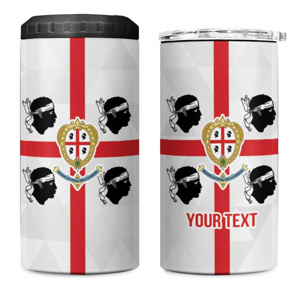 Personalized Italy Sardinia 4 in 1 Can Cooler Tumbler Inspiration Flags Style