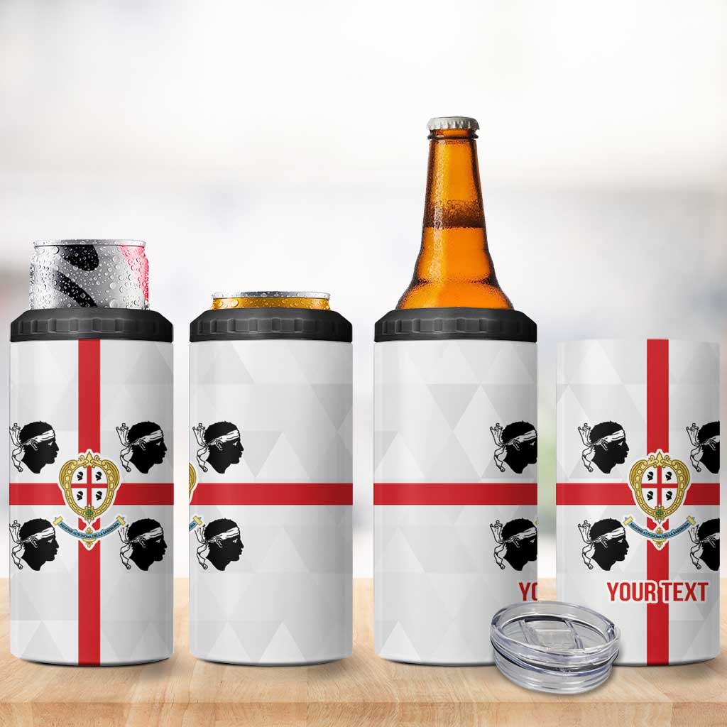 Personalized Italy Sardinia 4 in 1 Can Cooler Tumbler Inspiration Flags Style