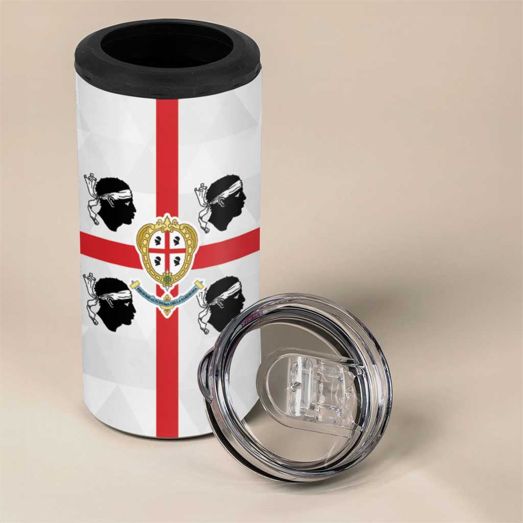 Personalized Italy Sardinia 4 in 1 Can Cooler Tumbler Inspiration Flags Style