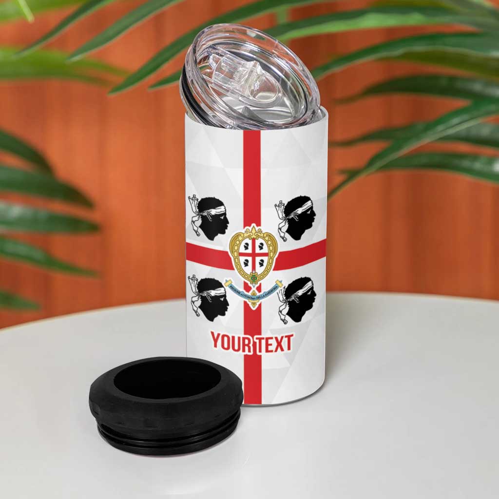 Personalized Italy Sardinia 4 in 1 Can Cooler Tumbler Inspiration Flags Style