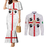 Personalized Italy Sardinia Couples Matching Mermaid Dress and Long Sleeve Button Shirt Inspiration Flags Style