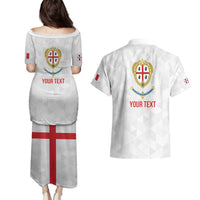 Personalized Italy Sardinia Couples Matching Puletasi and Hawaiian Shirt Inspiration Flags Style