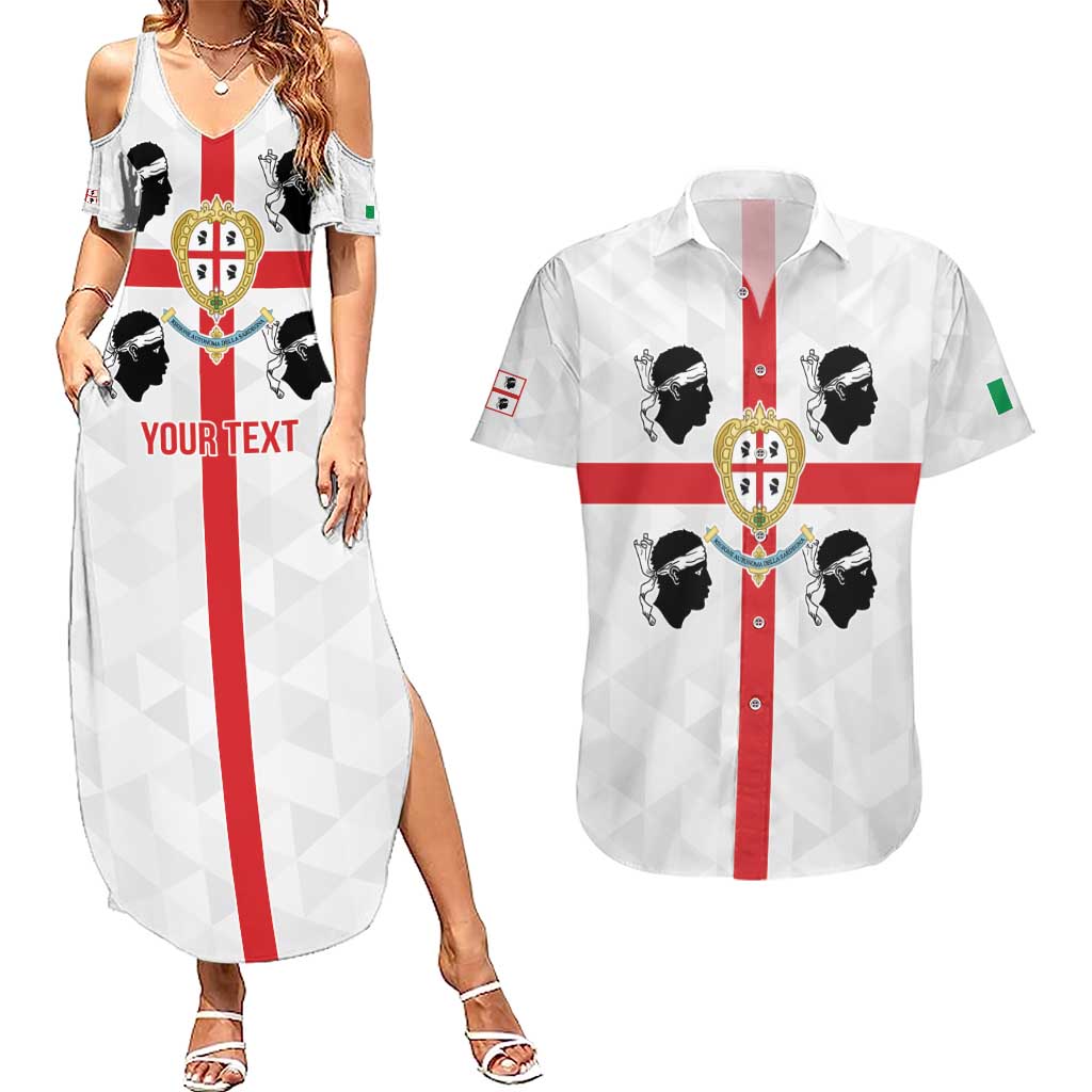 Personalized Italy Sardinia Couples Matching Summer Maxi Dress and Hawaiian Shirt Inspiration Flags Style