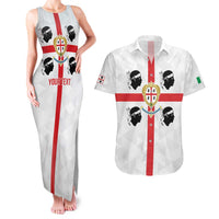 Personalized Italy Sardinia Couples Matching Tank Maxi Dress and Hawaiian Shirt Inspiration Flags Style
