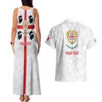 Personalized Italy Sardinia Couples Matching Tank Maxi Dress and Hawaiian Shirt Inspiration Flags Style