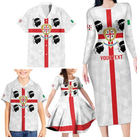 Personalized Italy Sardinia Family Matching Long Sleeve Bodycon Dress and Hawaiian Shirt Inspiration Flags Style