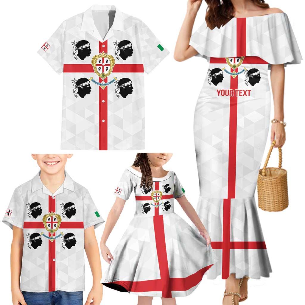 Personalized Italy Sardinia Family Matching Mermaid Dress and Hawaiian Shirt Inspiration Flags Style